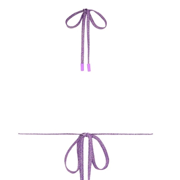 Violet sparkle Greta triangl top - Picture 2 of 7